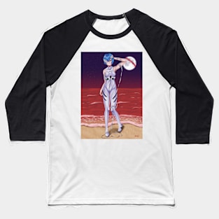 Rei Ayanami Bandage Background Baseball T-Shirt